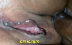 अपमानजनक, असली कामुक पति क्रेम्पी के बाद मेरी चूत और बड़े काले लंड को साफ करता है