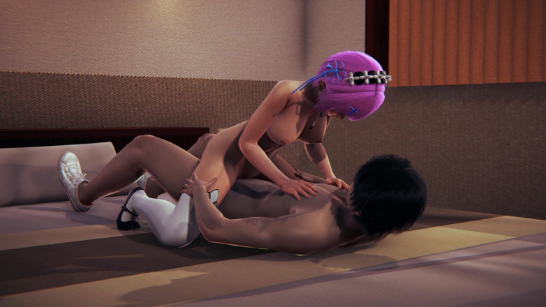 Waifu club 3D: Ram rides a big cock until he gets a creampie