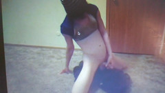 Dirty Slutt Whore Peeing on Towel; Refilm via Phone, 1st File Had Bad Codec thumbnail