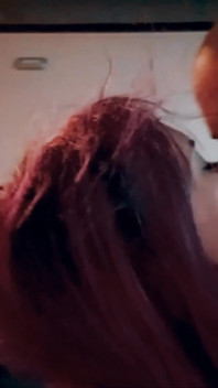 She Gives Me a Messy Blowjob on My Pierced Cock on the Ferry. I Cum in Her Mouth and Kiss Her, Licking the Cum.