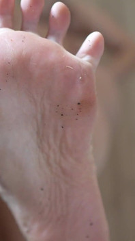 Te mostraré las plantas de mis pies y mis dedos de los pies se sienten