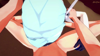 Hentai Smash: Eula daje obciąganie POV, a następnie połyka spermę - Genshin impact...