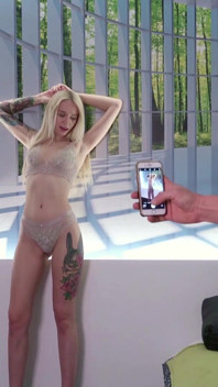German Scout - der dünne blonde teenager arteya verführt zu hartem casting-fick beim modeljob