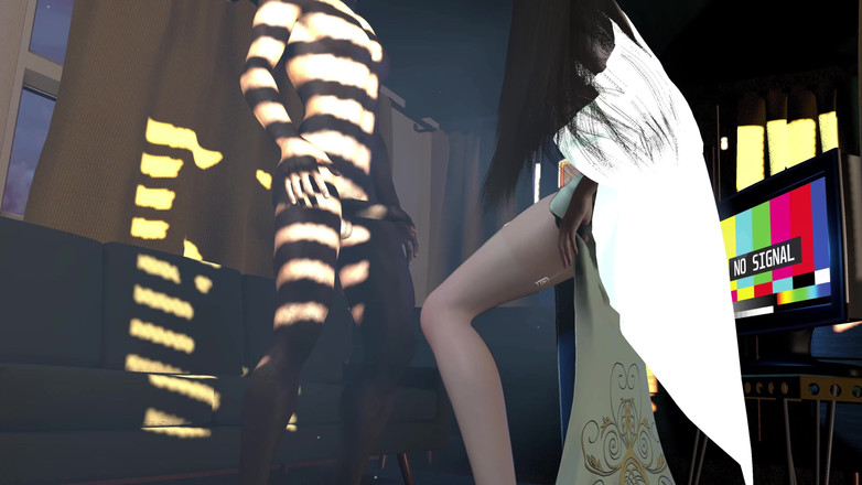 Why fuck so hard: Awek comel Asia yang berpakaian dalam seksi dikongkek kote hitam...