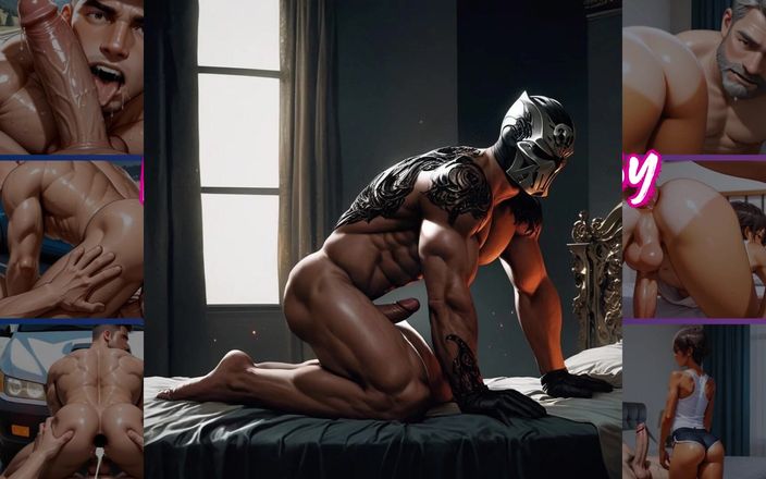 Real narrated fantasy: Ai homme gay masqué cosplay porno gay