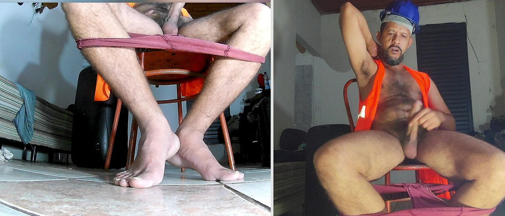 Stink HairyMale: Sepatu bot, stoking, ejakulasi dari dekat