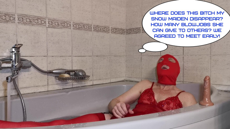 Sissy Cummy Lingerie: Depraved Santa relaxes after xmas