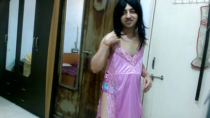 Cute & Nude Crossdresser: Hot and sweet sissy crossdresser femboy Sweet Lollipop in a...