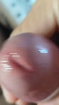 Boy Explores the Super Pre Cum of the Big Cock.