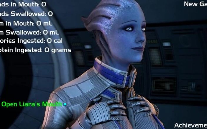 LoveSkySan69: Liara - Mass Effect - jugando con contenedor de basura, por Loveskysan