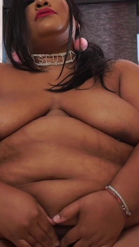 Ebony BBW Gives You Sloppy Bathroom Blowjob