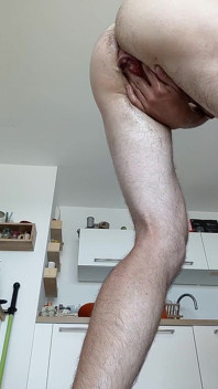 Fisting Myself Standing up