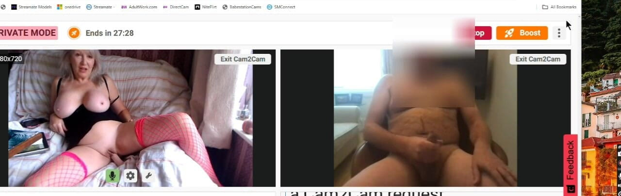 British Cougar: Cam para cam ele me faz gozar