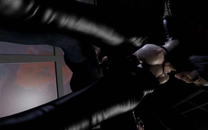 Wraith Futa: Фута шмель трахает Futa Shemale в бондаже стоя