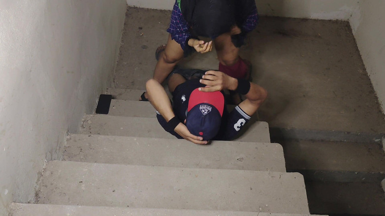 Faryal: Girlfriend Fucked on Stairs-blowjob Doggy Style Hardcore