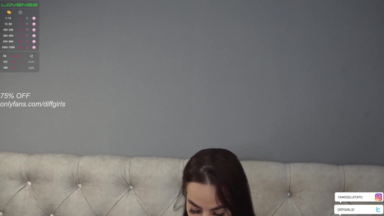 Diffgirls: Webcam, montre ses seins