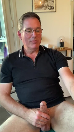 집에서 확장, 긴 에지와 저크 오프 세션. 구두