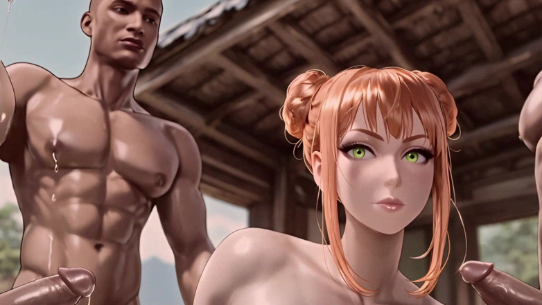 Total Sluts: Awek rambut ginger kotor dengan tetek besar yang sempurna dikongkek...