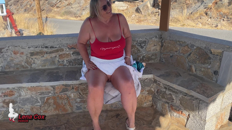 Lena Cox: Risky Public No-panties Masturbation - My Nympho Pussy Loves to Cum...