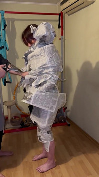 Newspaper Fetish - Wrapping Me in Newspaper