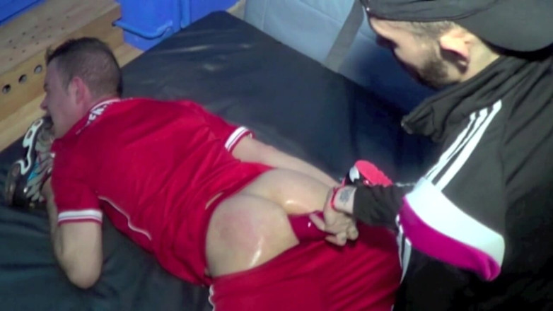 HUMLIATION AND SPANKING PORN: Sneaker humiliation with bad boy in a backroom