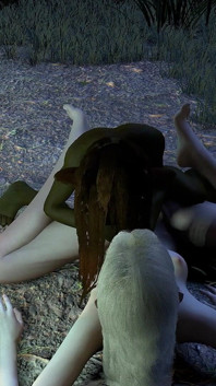 Goblins se revezam fodendo um elfo puta na floresta