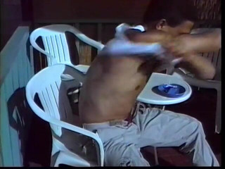 Gays Case: Horny hunk masturbates solo outdoors