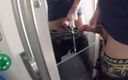 Funny boy Ger: ट्रेन में टॉयलेट में आईने पर लंड हिलाना और वीर्य निकालना