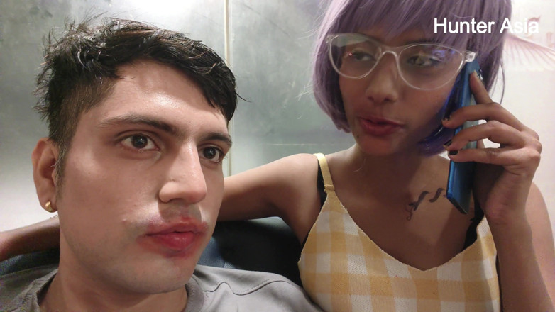 hunter Asia: Menina traindo o namorado com sua melhor amiga