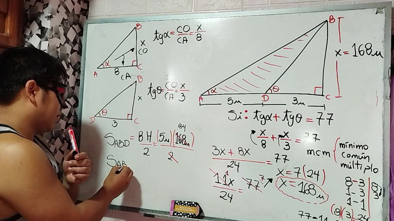 Rosaroja: 27 Trigonometry Mengira Ketinggian dan Kawasan Segitiga - Matematik Seksual - Azaghal...
