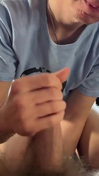 Sucking Stepdaddy's Cock and Shooting Cum Down My Throat