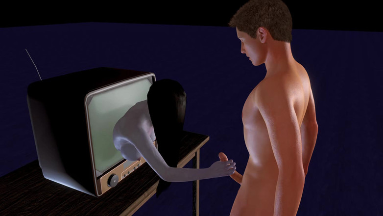 PixelAftDark: Садако мастурбує (кільце - анімація на Хеллоуїн)