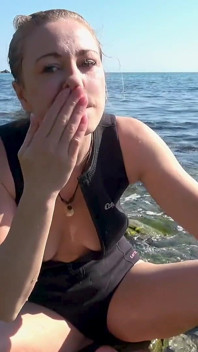 Ball Gag & Flooded Dive Mask - Wetsuit Beach Fun