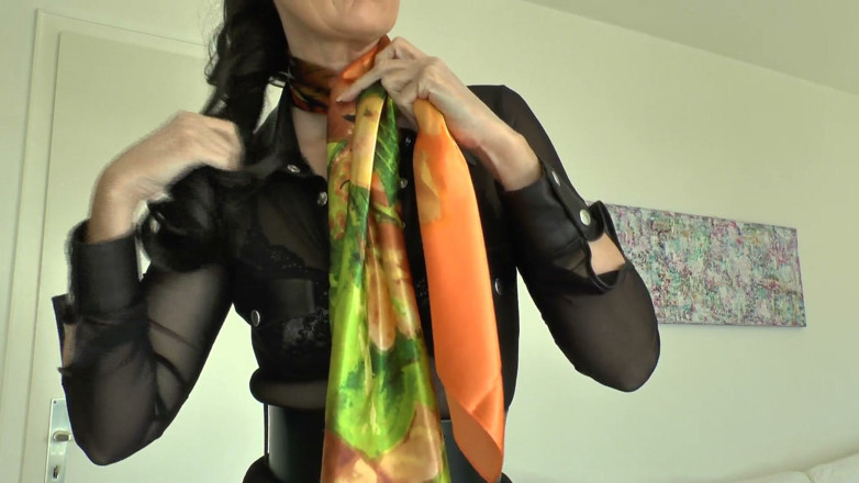 Lady Victoria Valente: Styling an Ascot-style Satin Scarf - Part 1