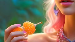 Big Breasted Nude Elf Girl with Cloudberry