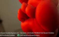 Red lit bandaged soles