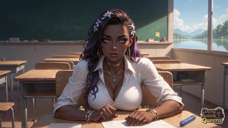 Ebony Anime Queens: Cewek semok kulit hitam ini lagi asik di pinggir perairan -...