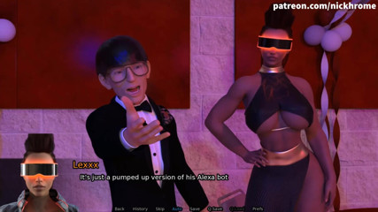 Visual Novels: SexBot 75 - un grande robot del sesso scopa nerd all'aperto