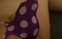 Thongsnpanties: Paarse Polkadot string bult spelen