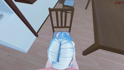 Hentai Smash: Sae Niijima diep in keel je pik en slikt een...