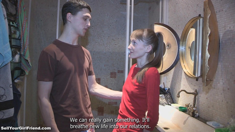 Sell Your GF: Skinny teen banged and jizzed on ass in front of...