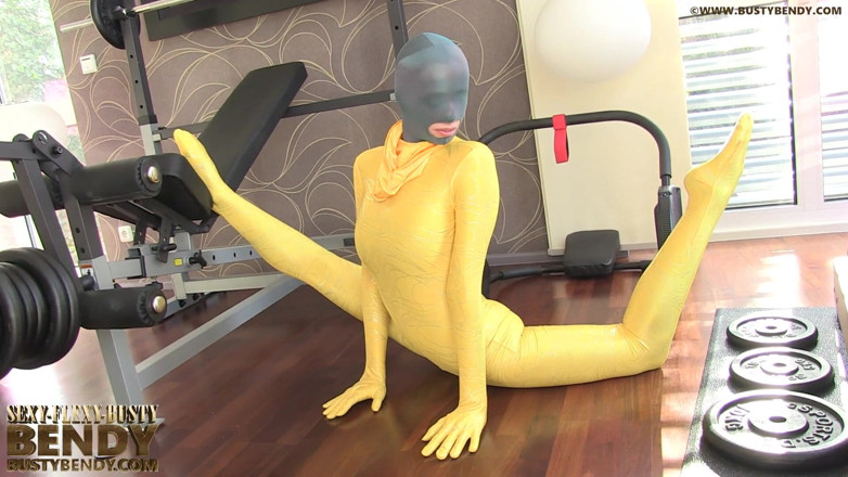 ZentaiDolls: Contortion bộ đồ spandex nhiều lớp trong phòng tập thể dục