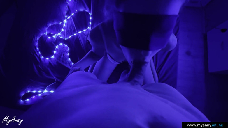 MyAnny: Fucked new girlfriend in the neon light at her house