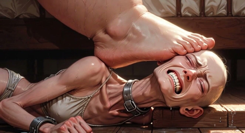 YOUR BEST FANTASY: Fat Mistress Steps on Skinny Slave Face - Hard Trampling Humiliation