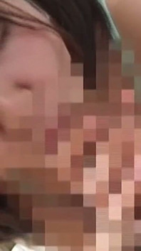 Brunette Teen Gives Passionate Sloppy Blowjob on Bed