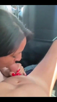 Sucked Her Stepson While the Cuckold Was Driving