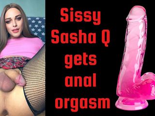 Sasha Q: 性感的娘娘腔sasha q获得高潮