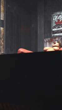 Cyberpunk marzy. 3d dickgirl rucha seksowną napaloną dziewczynę w sypialni z science fiction