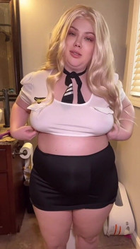 Flight Attendant Squirts in the Airplane Bathroom Roleplay