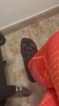 Young Man in Leggings Masturbates